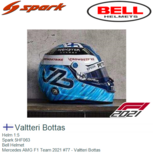Helm 1:5 | Spark 5HF063 | Bell Helmet | Mercedes AMG F1 Team 2021 #77 - Valtteri Bottas Helm 1:5 | Spark 5HF063 | Bell Helmet | Mercedes AMG F1 Team 2021 #77 - Valtteri Bottas
