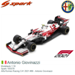 Modelauto 1:18 | Spark 18S579 | Alfa Romeo Racing C41 2021 #99 - Antonio Giovinazzi Modelauto 1:18 | Spark 18S579 | Alfa Romeo Racing C41 2021 #99 - Antonio Giovinazzi