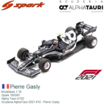 Modelauto 1:18 | Spark 18S591 | Alpha Tauri AT02 | Scuderia AlphaTauri 2021 #10 - Pierre Gasly Modelauto 1:18 | Spark 18S591 | Alpha Tauri AT02 | Scuderia AlphaTauri 2021 #10 - Pierre Gasly