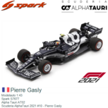 Modelauto 1:43 | Spark S7677 | Alpha Tauri AT02 | Scuderia AlphaTauri 2021 #10 - Pierre Gasly Modelauto 1:43 | Spark S7677 | Alpha Tauri AT02 | Scuderia AlphaTauri 2021 #10 - Pierre Gasly