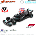 Modelauto 1:43 | Spark S7683 | Mercedes AMG Petronas F1 W12 E-Performance 2021 #44 - Lewis Hamilton Modelauto 1:43 | Spark S7683 | Mercedes AMG Petronas F1 W12 E-Performance 2021 #44 - Lewis Hamilton