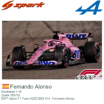 Modelauto 1:18 | Spark 18S752 | BWT Alpine F1 Team A522 2022 #14 - Fernando Alonso Modelauto 1:18 | Spark 18S752 | BWT Alpine F1 Team A522 2022 #14 - Fernando Alonso