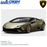 Modelauto 1:43 | Looksmart LS536D | Lamborghini Huracan Tecnica Verde Gea 2022 Modelauto 1:43 | Looksmart LS536D | Lamborghini Huracan Tecnica Verde Gea 2022