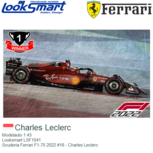 Modelauto 1:43 | Looksmart LSF1041 | Scuderia Ferrari F1-75 2022 #16 - Charles Leclerc Modelauto 1:43 | Looksmart LSF1041 | Scuderia Ferrari F1-75 2022 #16 - Charles Leclerc