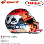 Helm 1:5 | Spark 5HF056 | Bell Helmet | AlphaTauri 2021 #10 - Pierre Gasly Helm 1:5 | Spark 5HF056 | Bell Helmet | AlphaTauri 2021 #10 - Pierre Gasly