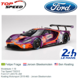 Modelauto 1:18 | Top Speed TS0312 | Ford GT LMGTE-AM | Keating Motorsport 2019 #85 - Jeroen Bleekemolen Modelauto 1:18 | Top Speed TS0312 | Ford GT LMGTE-AM | Keating Motorsport 2019 #85 - Jeroen Bleekemolen