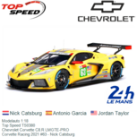 Modelauto 1:18 | Top Speed TS0380 | Chevrolet Corvette C8.R LMGTE-PRO | Corvette Racing 2021 #63 - Nick Catsburg Modelauto 1:18 | Top Speed TS0380 | Chevrolet Corvette C8.R LMGTE-PRO | Corvette Racing 2021 #63 - Nick Catsburg