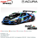 Modelauto 1:18 | Top Speed TS0311 | Acura NSX GT3 | Heinricher Racing with MSR Curb-Agajanian 2020 #57 - Misha Goikhberg Modelauto 1:18 | Top Speed TS0311 | Acura NSX GT3 | Heinricher Racing with MSR Curb-Agajanian 2020 #57 - Misha Goikhberg