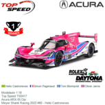 Modelauto 1:18 | Top Speed TS0417 | Acura ARX-05 Dpi | Meyer Shank Racing 2022 #60 - Helio Castroneves Modelauto 1:18 | Top Speed TS0417 | Acura ARX-05 Dpi | Meyer Shank Racing 2022 #60 - Helio Castroneves