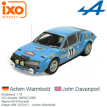 Modelauto 1:18 | IXO-Models 18RMC036B | Alpine A310 Renault | Rallye WM 1975 #11 - Achim Warmbold Modelauto 1:18 | IXO-Models 18RMC036B | Alpine A310 Renault | Rallye WM 1975 #11 - Achim Warmbold