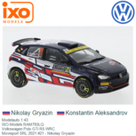 Modelauto 1:43 | IXO-Models RAM793LQ | Volkswagen Polo GTi R5 WRC | Movisport SRL 2021 #21 - Nikolay Gryazin Modelauto 1:43 | IXO-Models RAM793LQ | Volkswagen Polo GTi R5 WRC | Movisport SRL 2021 #21 - Nikolay Gryazin