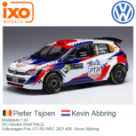 Modelauto 1:43 | IXO-Models RAM794LQ | Volkswagen Polo GTi R5 WRC 2021 #26 - Kevin Abbring Modelauto 1:43 | IXO-Models RAM794LQ | Volkswagen Polo GTi R5 WRC 2021 #26 - Kevin Abbring
