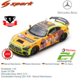Modelauto 1:43 | Spark SG766 | Mercedes Benz AMG GT4 | Schnitzelalm Racing 2021 #34 - Marcel Marchewicz Modelauto 1:43 | Spark SG766 | Mercedes Benz AMG GT4 | Schnitzelalm Racing 2021 #34 - Marcel Marchewicz