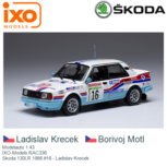 Modelauto 1:43 | IXO-Models RAC336 | Skoda 130LR 1986 #16 - Ladislav Krecek Modelauto 1:43 | IXO-Models RAC336 | Skoda 130LR 1986 #16 - Ladislav Krecek