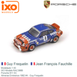 Modelauto 1:43 | IXO-Models RAC398B | Porsche 911 SC | Almeras Eminence 1982 #4 - Guy Frequelin Modelauto 1:43 | IXO-Models RAC398B | Porsche 911 SC | Almeras Eminence 1982 #4 - Guy Frequelin