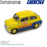 Modelauto 1:43 | Brumm R583 | Fiat 600 1A Serie Brodo Lombardi 1960 Modelauto 1:43 | Brumm R583 | Fiat 600 1A Serie Brodo Lombardi 1960