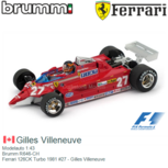 Modelauto 1:43 | Brumm R646-CH | Ferrari 126CK Turbo 1981 #27 - Gilles Villeneuve Modelauto 1:43 | Brumm R646-CH | Ferrari 126CK Turbo 1981 #27 - Gilles Villeneuve
