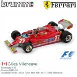 Modelauto 1:43 | Brumm R487-CH | Scuderia Ferrari 126CK Turbo KKK 1981 #27 - Gilles Villeneuve Modelauto 1:43 | Brumm R487-CH | Scuderia Ferrari 126CK Turbo KKK 1981 #27 - Gilles Villeneuve