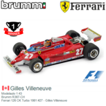 Modelauto 1:43 | Brumm R367-CH | Ferrari 126 CK Turbo 1981 #27 - Gilles Villeneuve Modelauto 1:43 | Brumm R367-CH | Ferrari 126 CK Turbo 1981 #27 - Gilles Villeneuve