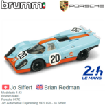 Modelauto 1:43 | Brumm R493 | Porsche 917K | JW Automotive Engineering 1970 #20 - Jo Siffert Modelauto 1:43 | Brumm R493 | Porsche 917K | JW Automotive Engineering 1970 #20 - Jo Siffert
