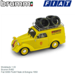 Modelauto 1:43 | Brumm R492 | Fiat 500B Pirelli Filiale di Bologna 1950 Modelauto 1:43 | Brumm R492 | Fiat 500B Pirelli Filiale di Bologna 1950