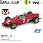 Modelauto 1:43 | Brumm R639-CH | Scuderia Ferrari 156 1961 #2 - Phil Hill Modelauto 1:43 | Brumm R639-CH | Scuderia Ferrari 156 1961 #2 - Phil Hill
