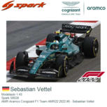Modelauto 1:43 | Spark S8530 | AMR Aramco Congizant F1 Team AMR22 2022 #5 - Sebastian Vettel Modelauto 1:43 | Spark S8530 | AMR Aramco Congizant F1 Team AMR22 2022 #5 - Sebastian Vettel