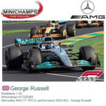 Modelauto 1:43 | Minichamps 417220363 | Mercedes AMG F1 W13 E-performance 2022 #53 - George Russell Modelauto 1:43 | Minichamps 417220363 | Mercedes AMG F1 W13 E-performance 2022 #53 - George Russell