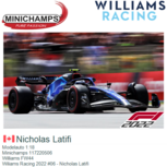 Modelauto 1:18 | Minichamps 117220506 | Williams FW44 | Wiliams Racing 2022 #06 - Nicholas Latifi Modelauto 1:18 | Minichamps 117220506 | Williams FW44 | Wiliams Racing 2022 #06 - Nicholas Latifi