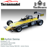 Modelauto 1:18 | Tecnomodel TM18-263B | Van Diemen RF82 | Rushen Green Racing 1982 #30 - Ayrton Senna Modelauto 1:18 | Tecnomodel TM18-263B | Van Diemen RF82 | Rushen Green Racing 1982 #30 - Ayrton Senna