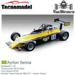 Modelauto 1:18 | Tecnomodel TM18-263A | Van Diemen RF82 | Rushen Green Racing 1982 #11 - Ayrton Senna Modelauto 1:18 | Tecnomodel TM18-263A | Van Diemen RF82 | Rushen Green Racing 1982 #11 - Ayrton Senna