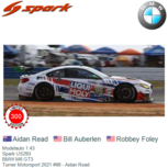 Modelauto 1:43 | Spark US293 | BMW M6 GT3 | Turner Motorsport 2021 #96 - Aidan Read Modelauto 1:43 | Spark US293 | BMW M6 GT3 | Turner Motorsport 2021 #96 - Aidan Read