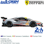 Modelauto 1:43 | Looksmart 22LM54 | Ferrari 488 GTE Evo | AF Corse 2022 #54 - Nick Cassidy Modelauto 1:43 | Looksmart 22LM54 | Ferrari 488 GTE Evo | AF Corse 2022 #54 - Nick Cassidy