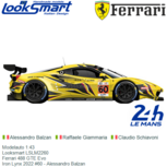 Modelauto 1:43 | Looksmart LSLM2260 | Ferrari 488 GTE Evo | Iron Lynx 2022 #60 - Alessandro Balzan Modelauto 1:43 | Looksmart LSLM2260 | Ferrari 488 GTE Evo | Iron Lynx 2022 #60 - Alessandro Balzan