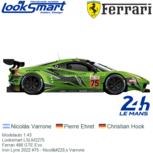 Modelauto 1:43 | Looksmart LSLM2275 | Ferrari 488 GTE Evo | Iron Lynx 2022 #75 - Nicolás Varrone Modelauto 1:43 | Looksmart LSLM2275 | Ferrari 488 GTE Evo | Iron Lynx 2022 #75 - Nicolás Varrone