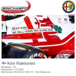 Modelauto 1:18 | Minichamps 117212307 | Alfa Romeo ORLEN C41 2021 #7 - Kimi Raikkonen Modelauto 1:18 | Minichamps 117212307 | Alfa Romeo ORLEN C41 2021 #7 - Kimi Raikkonen
