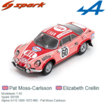 Modelauto 1:43 | Spark S6109 | Alpine A110 1800 1972 #60 Monte Carlo / Rallye Monte Carlo Modelauto 1:43 | Spark S6109 | Alpine A110 1800 1972 #60 Monte Carlo / Rallye Monte Carlo