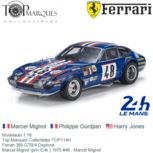 Modelauto 1:18 | Top Marques Collectibles TOP114H | Ferrari 365 GTB/4 Daytona | Marcel Mignot (priv Entr.) 1975 #48 France / Le Mans 24 Hours Modelauto 1:18 | Top Marques Collectibles TOP114H | Ferrari 365 GTB/4 Daytona | Marcel Mignot (priv Entr.) 1975 #48 France / Le Mans 24 Hours