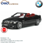 Modelauto 1:18 | Otto Mobile OT380 | BMW M3 Corvertible (E46) Jet Black 2004 Modelauto 1:18 | Otto Mobile OT380 | BMW M3 Corvertible (E46) Jet Black 2004