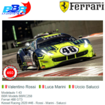 Modelauto 1:43 | BBR Models BBRC258 | Ferrari 488 GT3 | Kessel Racing 2020 #46 - Valentino Rossi Modelauto 1:43 | BBR Models BBRC258 | Ferrari 488 GT3 | Kessel Racing 2020 #46 - Valentino Rossi