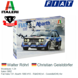 Modelauto 1:24 | Italeri 3662 | Fiat 131 Abarth | Fiat Italia 1980 #10 Monte Carlo / Rallye Monte Carlo Modelauto 1:24 | Italeri 3662 | Fiat 131 Abarth | Fiat Italia 1980 #10 Monte Carlo / Rallye Monte Carlo