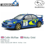 Modelauto 1:18 | Solido 1807402 | Subaru Impreza 22B 1998 #3 - McRae - Grist Modelauto 1:18 | Solido 1807402 | Subaru Impreza 22B 1998 #3 - McRae - Grist