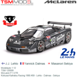 Modelauto 1:12 | TSM 120009 | McLaren F1 GTR | Kokusai Kaihatsu Racing 1995 #59 - Lehto - Dalmas - Sekiya Modelauto 1:12 | TSM 120009 | McLaren F1 GTR | Kokusai Kaihatsu Racing 1995 #59 - Lehto - Dalmas - Sekiya