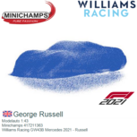 Modelauto 1:43 | Minichamps 417211363 | Williams Racing GW43B Mercedes 2021 - George Russell Modelauto 1:43 | Minichamps 417211363 | Williams Racing GW43B Mercedes 2021 - George Russell