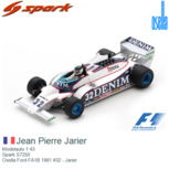 Modelauto 1:43 | Spark S7250 | Osella Ford FA1B 1981 #32 - Jarier Modelauto 1:43 | Spark S7250 | Osella Ford FA1B 1981 #32 - Jarier