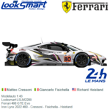 Modelauto 1:43 | Looksmart LSLM2280 | Ferrari 488 GTE Evo | Iron Lynx 2022 #80 - Matteo Cressoni Modelauto 1:43 | Looksmart LSLM2280 | Ferrari 488 GTE Evo | Iron Lynx 2022 #80 - Matteo Cressoni