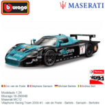 Modelauto 1:24 | Bburago 18-28004B | Maserati MC12 | Vitaphone Racing Team 2008 #1 Belgium / Spa-Francorchamps / 24 Hours Modelauto 1:24 | Bburago 18-28004B | Maserati MC12 | Vitaphone Racing Team 2008 #1 Belgium / Spa-Francorchamps / 24 Hours