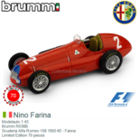Modelauto 1:43 | Brumm R036B | Alfa Romeo 158 | Scuderia Alfa Romeo 1950 #2 Britain / Silverstone / British Grand Prix Modelauto 1:43 | Brumm R036B | Alfa Romeo 158 | Scuderia Alfa Romeo 1950 #2 Britain / Silverstone / British Grand Prix