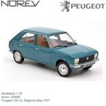 Modelauto 1:18 | Norev 184900 | Peugeot 104 GL Régence Blue 1977 Modelauto 1:18 | Norev 184900 | Peugeot 104 GL Régence Blue 1977