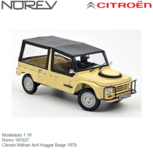 Modelauto 1:18 | Norev 181527 | Citroën Méhari 4x4 Hoggar Beige 1979 Modelauto 1:18 | Norev 181527 | Citroën Méhari 4x4 Hoggar Beige 1979